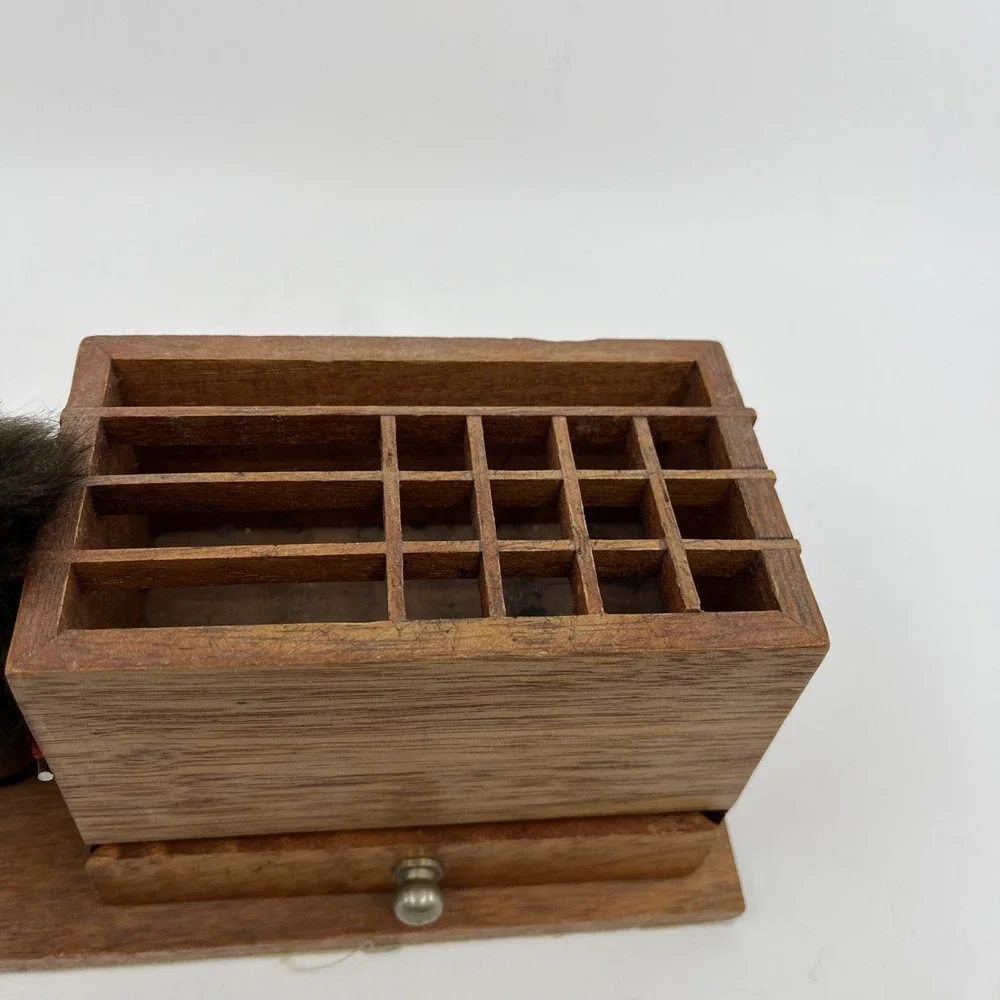 MCM‎ Kitschy Desk Organizer 1950's Wood Earl Bernard Japan Odd Couple